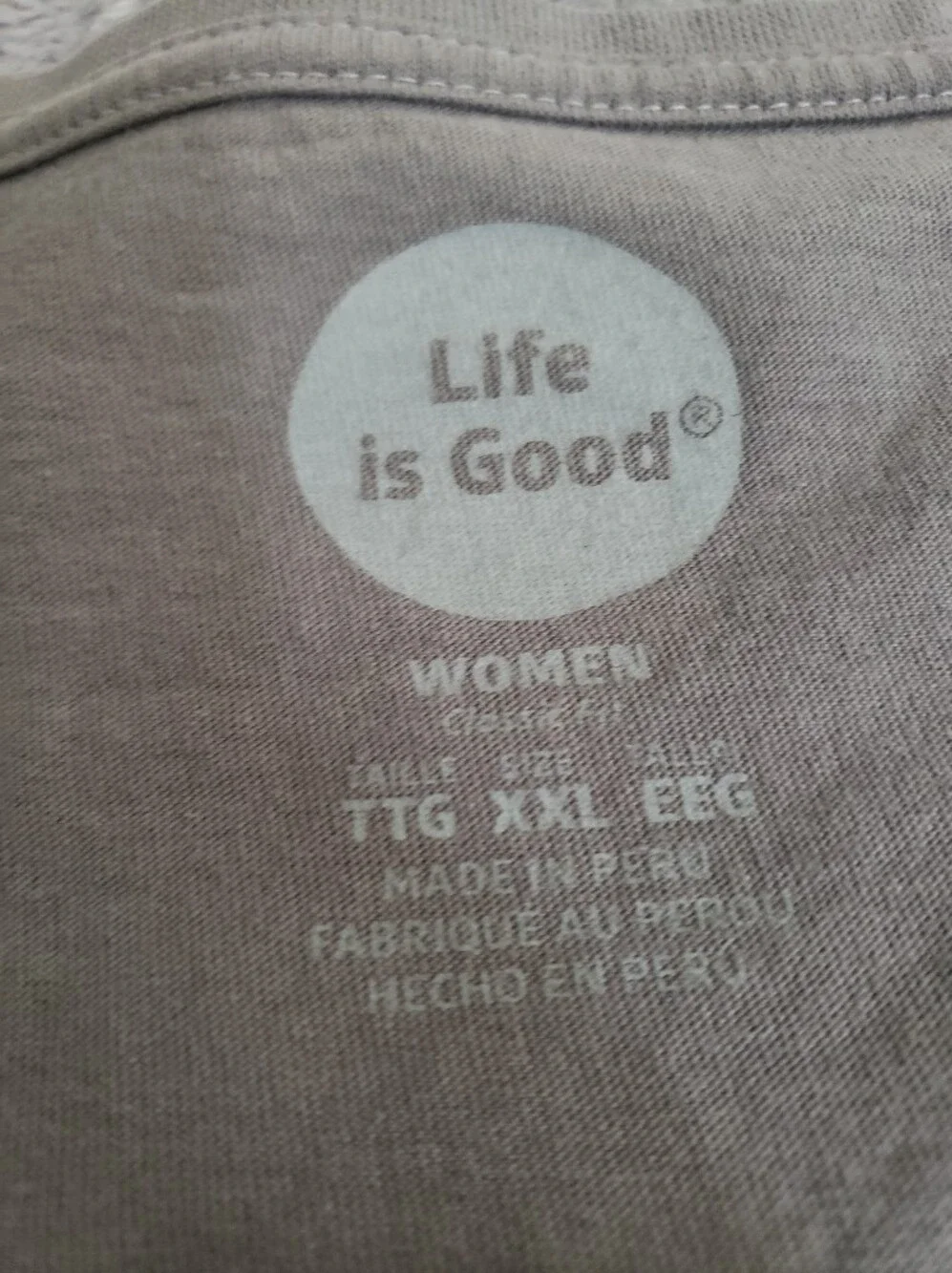 Life Is Good Vintage Grey Crew Beach Chair "Simplify" Graphic Tshirt - Picture 7 of 8